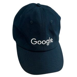 New Y2K Google Navy Baseball Hat Cap Strap Back Adult Cotton Embroidered Twill
